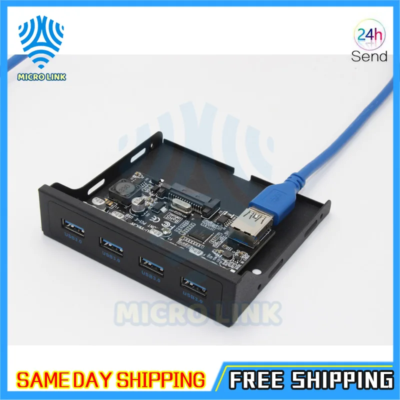 Переходник PCI-E на USB 3 0 PC лицевая панель USB-карта расширения переходник PCIE 5 дюйма