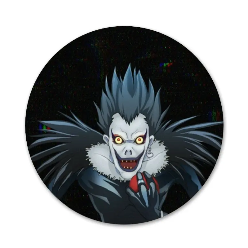 58mm Anime Manga Death Note Ryuk Brooch Pin Cosplay Badge Accessories For Clothes Backpack Decoration Gift images - 6