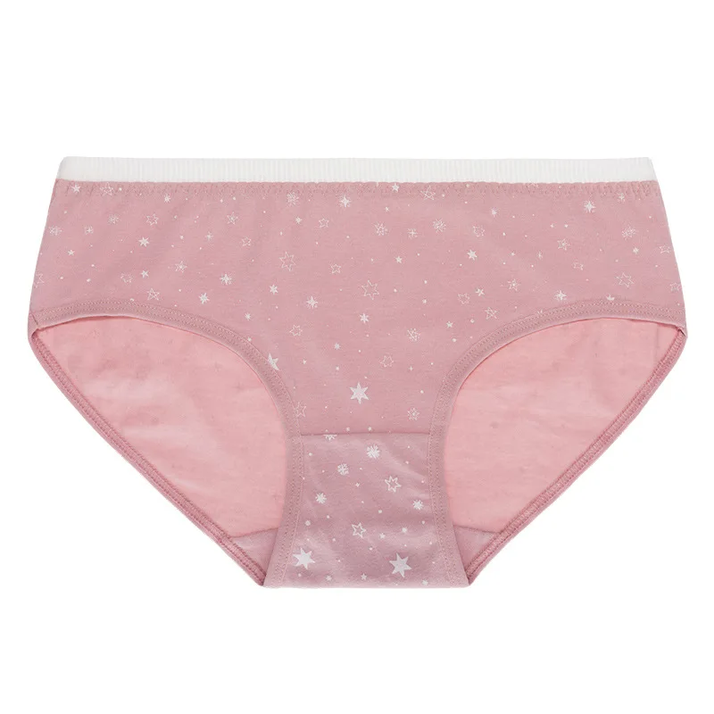 5 Children Cotton Underwear Cute Cartoon Print Panties Young Girls Short Briefs Breathable Underpants Teenage Girls Soft Panties - Цвет: 5