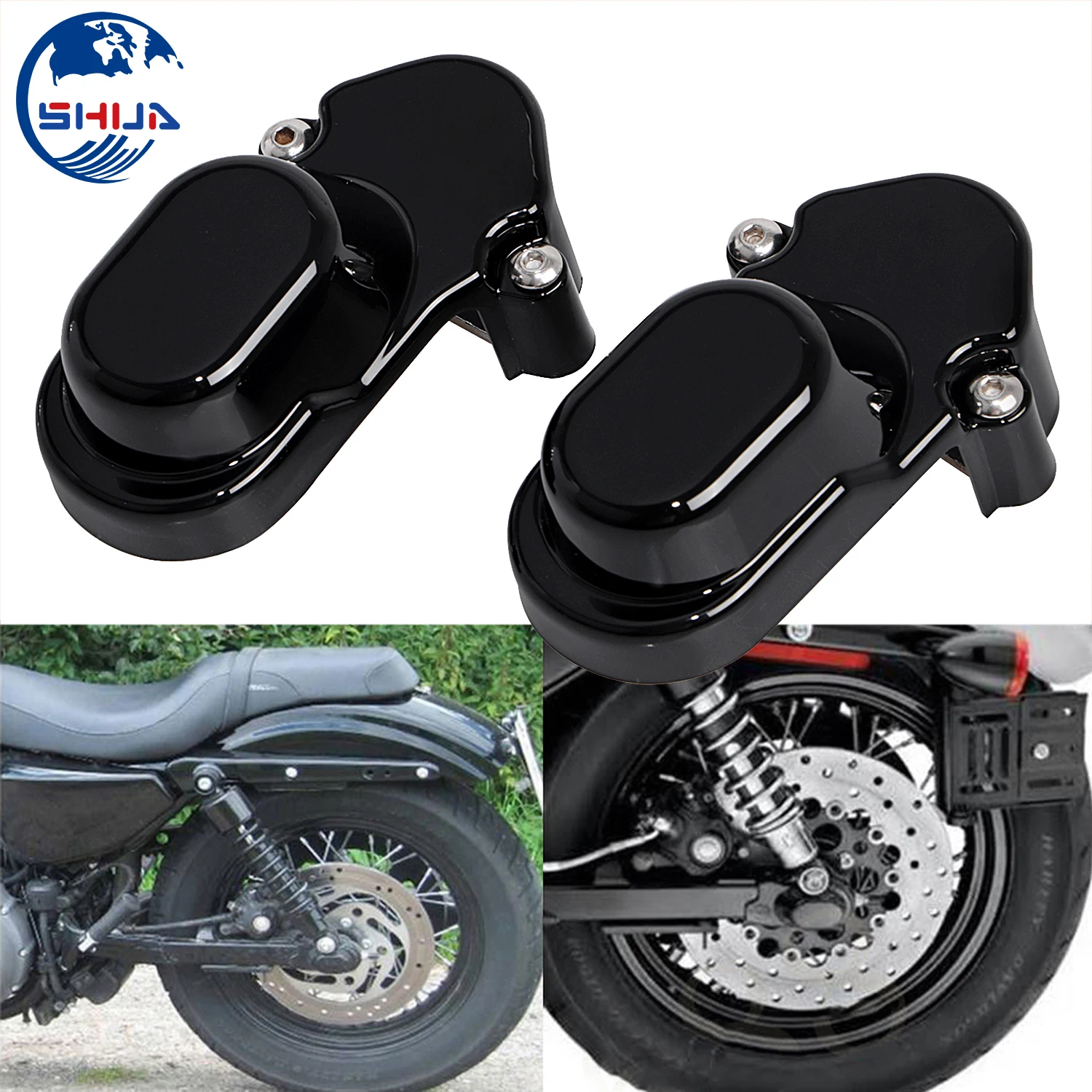 2 шт. Черная задняя рамка крышки осей комплект для Harley Sportster 1200 883 XL883C XL883L XL1200C XL1200CX