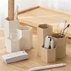 Японский оригинальный шестигранный пластиковый держатель для ручек, школьные принадлежности для школы и офиса, коробка для хранения макияжа