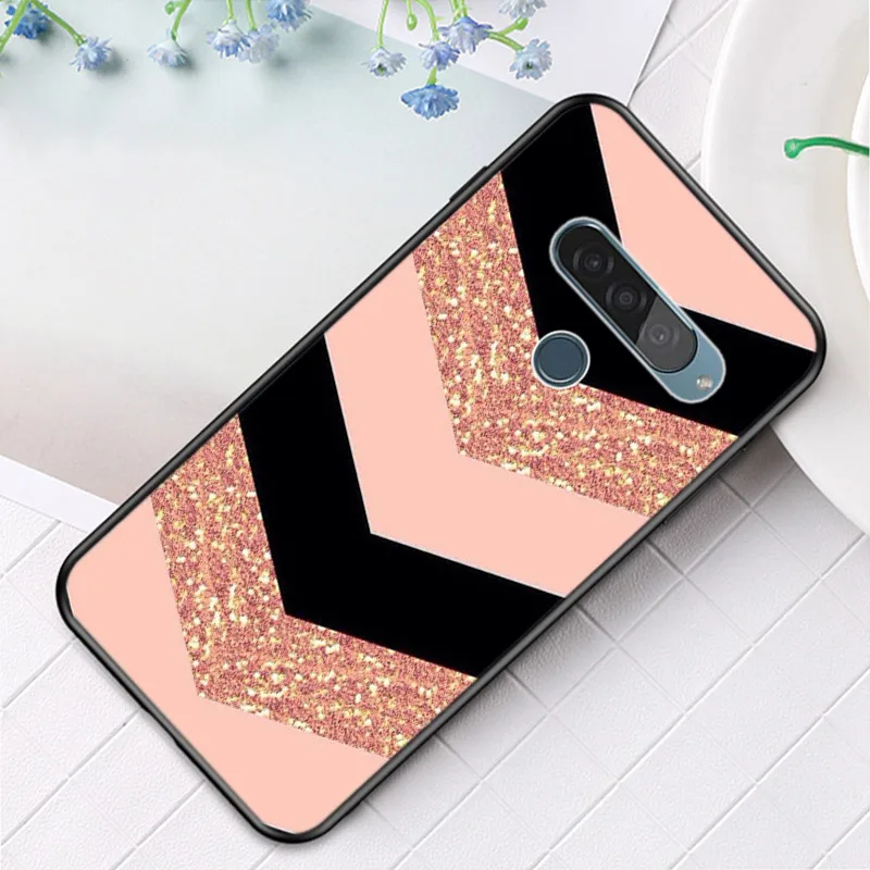 Love Rose Gold Style For LG K22 K71 K61 K51S K41S K30 K20 2019 Q60 V60 V50S V50 V40 V35 V30S V30 G8 G8S G8X ThinQ Phone Case