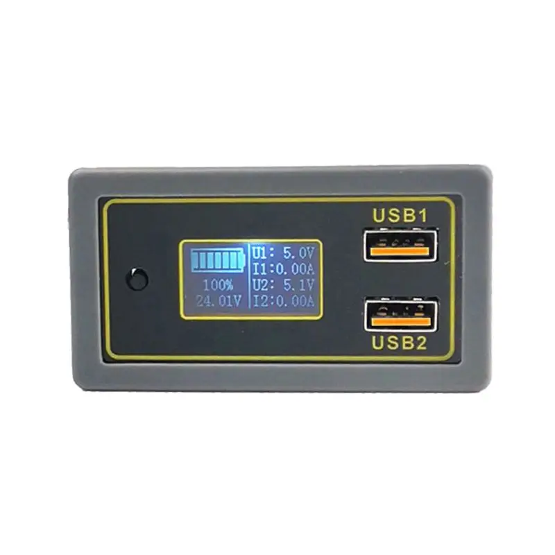 

Digital Display Voltmeter Battery Capacity Voltage Meter Tester Dual USB for DC 12V Car Motorcycles Vehicles