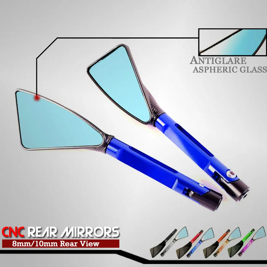 Алюминиевое мотоциклетное зеркало с ЧПУ Аксессуары для мотоцикла треугольное