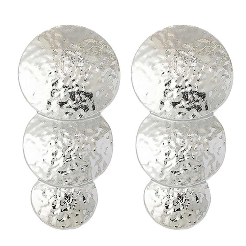 

ZHINI Bohemia Vintage Gold Color Punk Long Earrings for Women Personality Geometry Circle Big Earring Statement Jewelry 2021