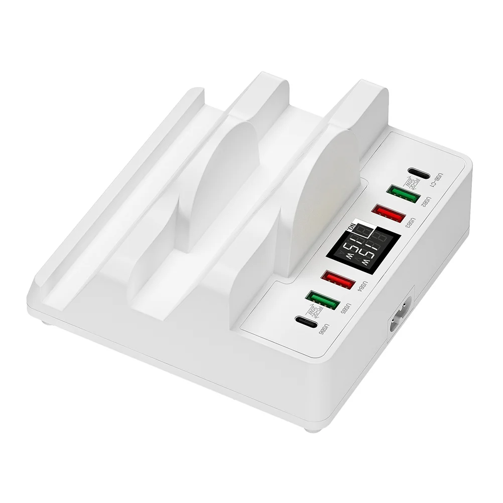 

Настольное Беспроводное зарядное устройство с 6 портами USB двойная Беспроводная зарядка выход док-станция