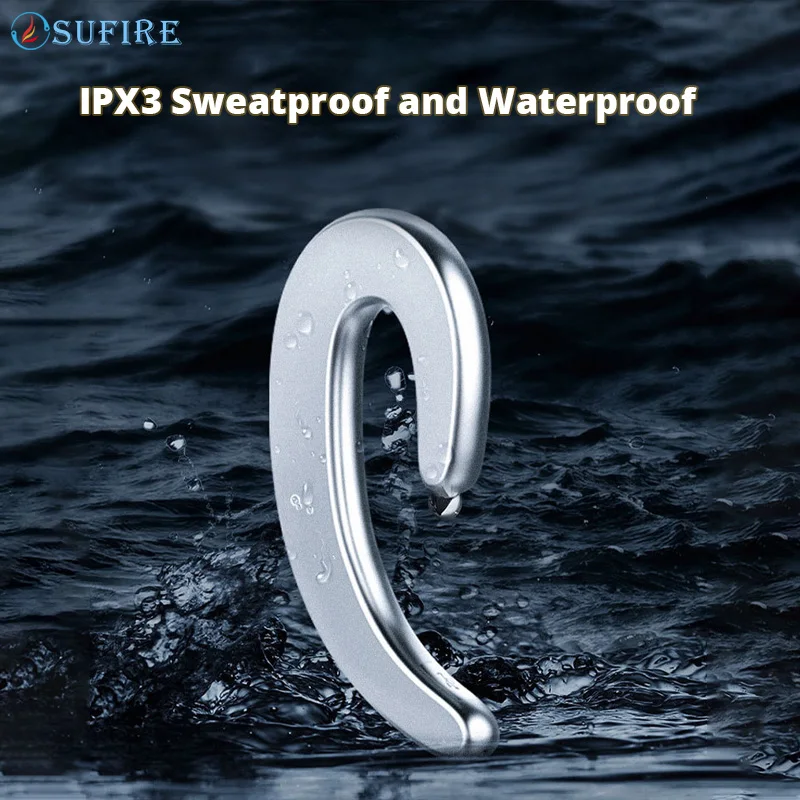 Костная проводимость наушники Bluetooth TWS беспроводные наушники над ухом для спорта с микрофоном, удобные в ношении.