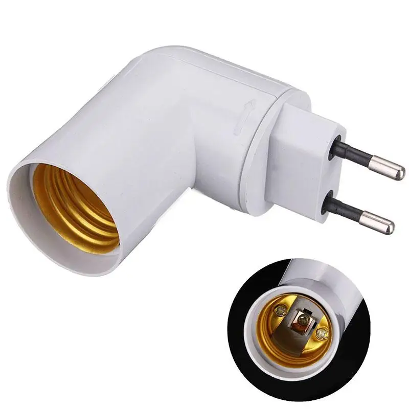 

Модный держатель для лампы с европейской вилкой, вращение на 360 градусов, E27, с преобразователем ВКЛ./ВЫКЛ., светодиодный держатель, разъем, кн...