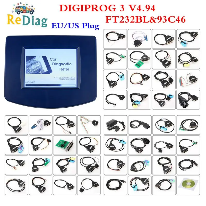 Лучший FTDI V4.94 Digiprog 3 коррекция одометра инструмент для коррекции пробега