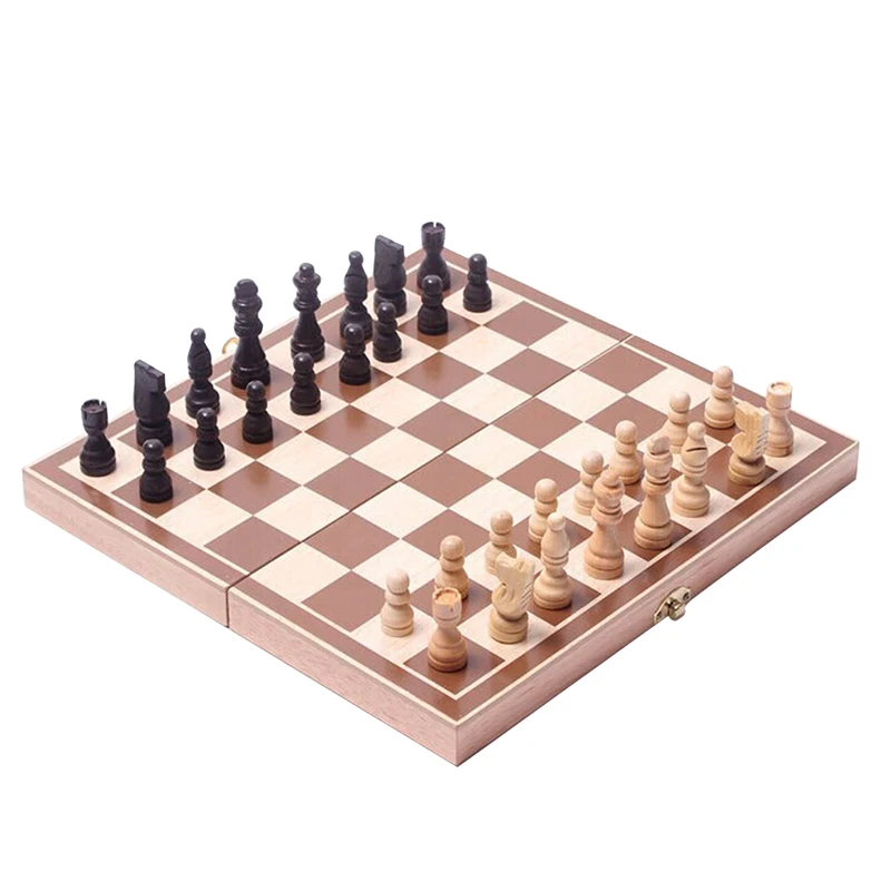 

3 IN 1 Wooden International Chess Set wooden Chess Board games Checkers Puzzle game engaged Birthday gift For kids ajedrez