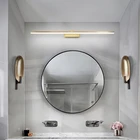 Современный светодиодный светильник BDG для ванной комнаты, водонепроницаемый зеркальный светильник, 0,4-1,2 м, настенный светильник, комнатное бра, Золотая настенная лампа
