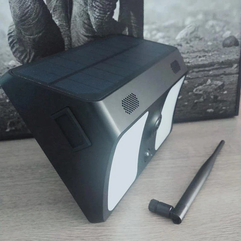 

Lowpower Consumption Solar Surveillance Camera Outdoor Wall Light Camera Wireless Hd Wifi Waterproof Camera Black