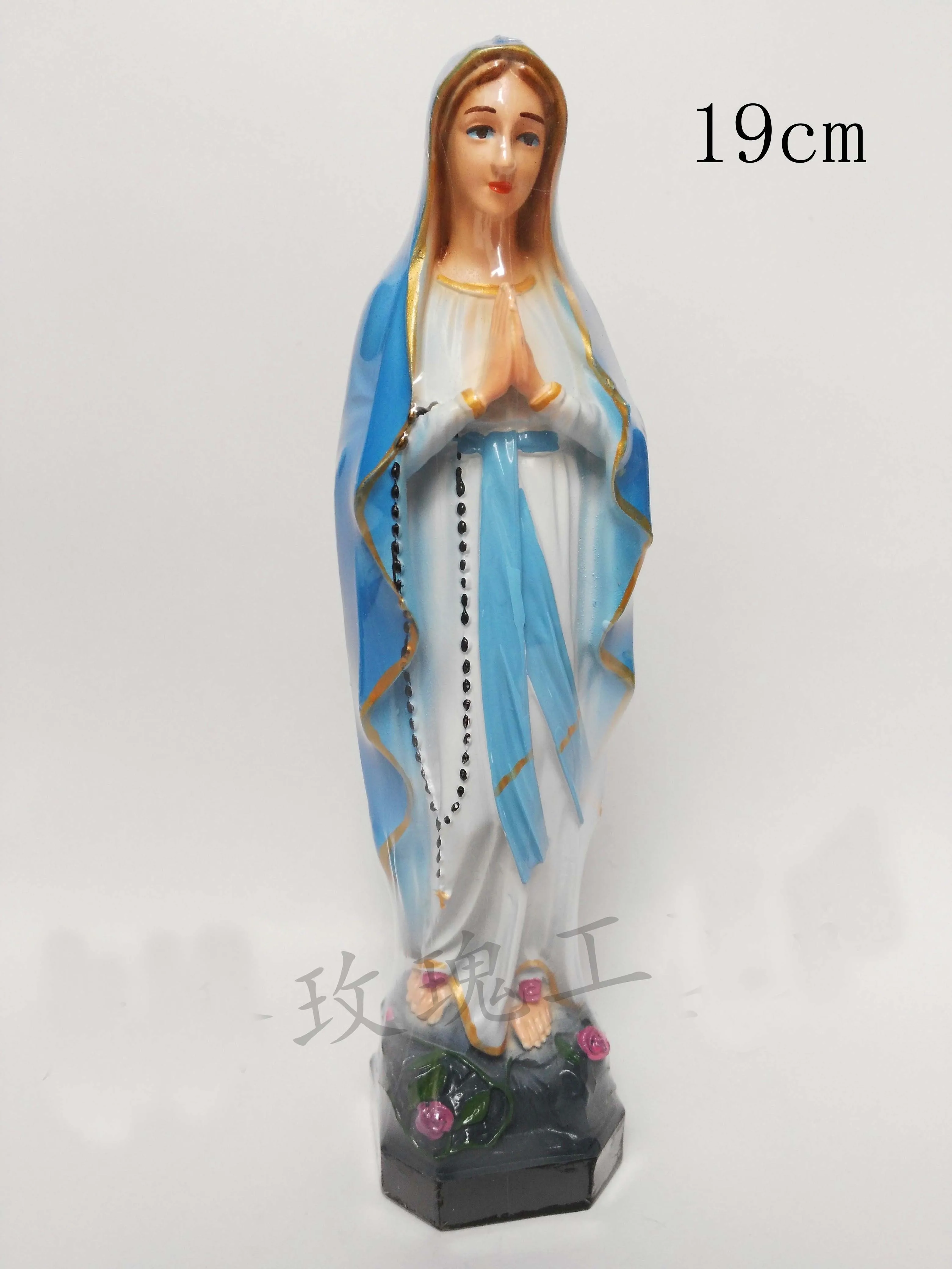 

19CM --TOP HIGH GRADE CHRISTIANISM MADONNA HOME DECOR DECORATION RELIGIOUS VIRGIN MARY CERAMICS DECORATION STATUE