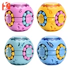 Вращающийся волшебный куб, игрушки, квадратный вращающийся магический куб с маленькими бусинами, Детский пазл для декомпрессии, специальный магический куб, Ba