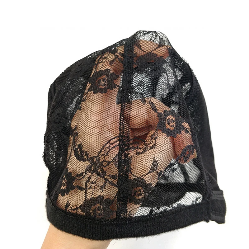 

Wig Cap, Black Double Lace Wig Caps Glueless Wig Cap for Big Head for Women(Black, 2 Pcs )