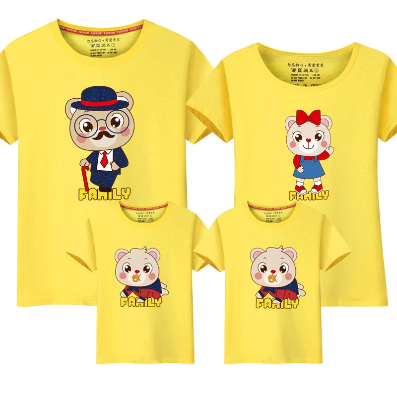 Одинаковые комплекты для мамы и дочки семейная японская футболка с рисунком сына
