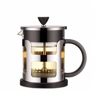 french press coffeetea pots coffee brewer pot coffee maker kettle 600ml stainless steel glass thermos for coffeetea drinkware