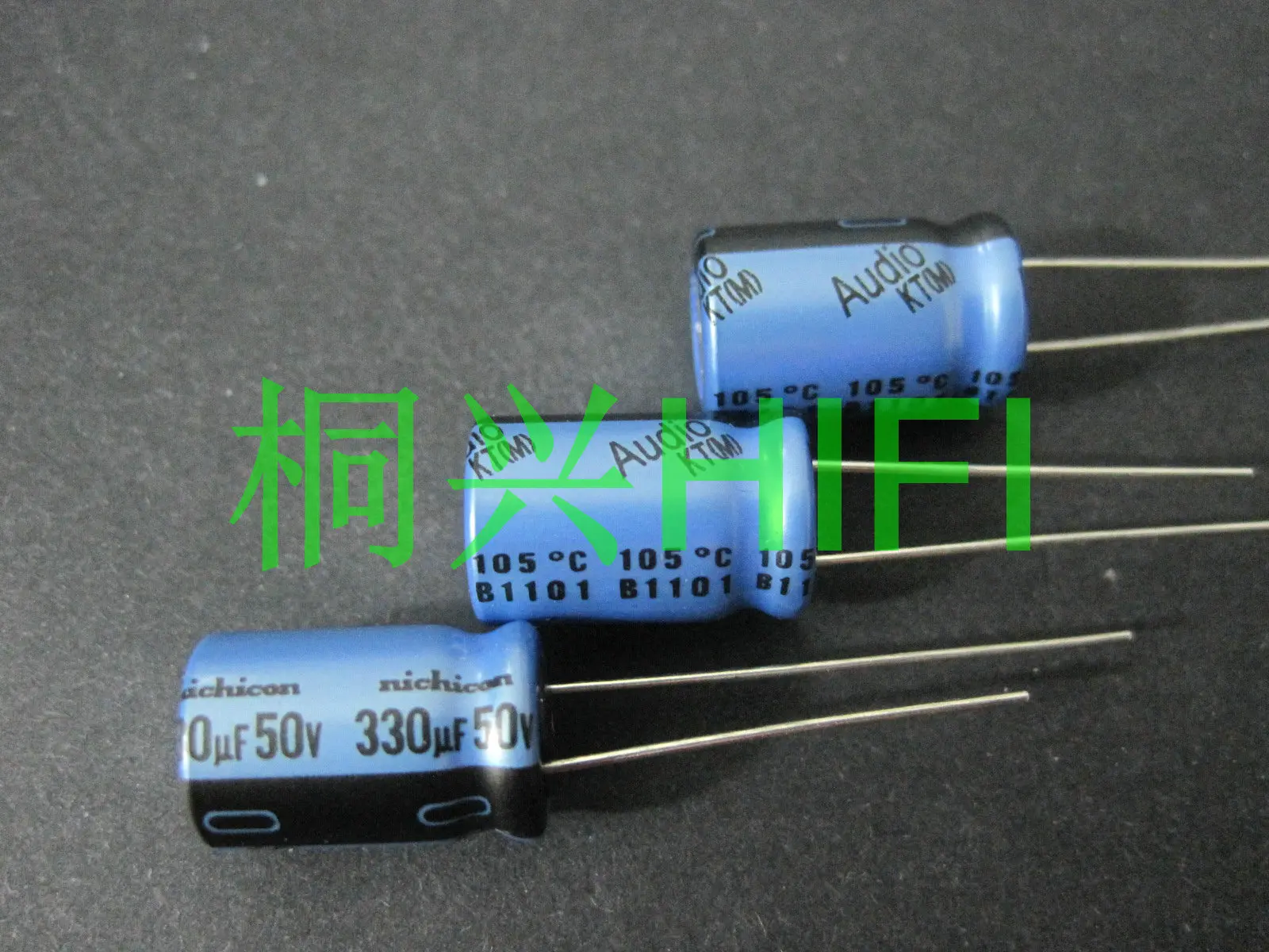 Pces Nichicon kt Audio 50v330uf 10x16mm Alumínio Capacitância Eletrolítica 330uf 50v Azul 20 – 50