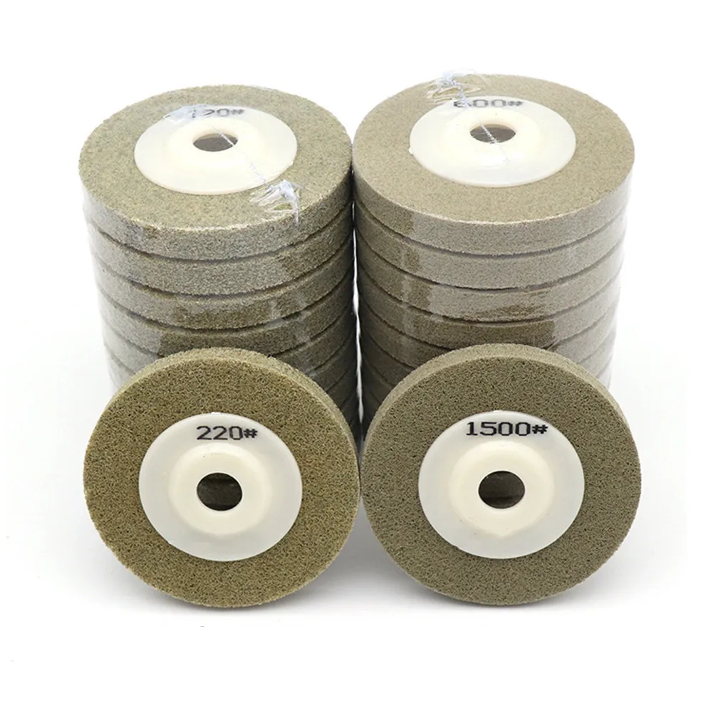 

2pcs 4inch 14mm Polishing Wheel Buffing Polishing Disc For Rotary Tool 60#-1500# For Polishing Glass, Ceramic Stone Metal Tool