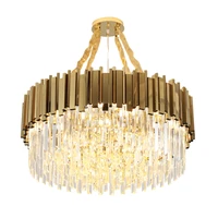 modern round crystal gold chandelier lighting led lamp living room bedroom art chandeliers kitchen island indoor light fixtures