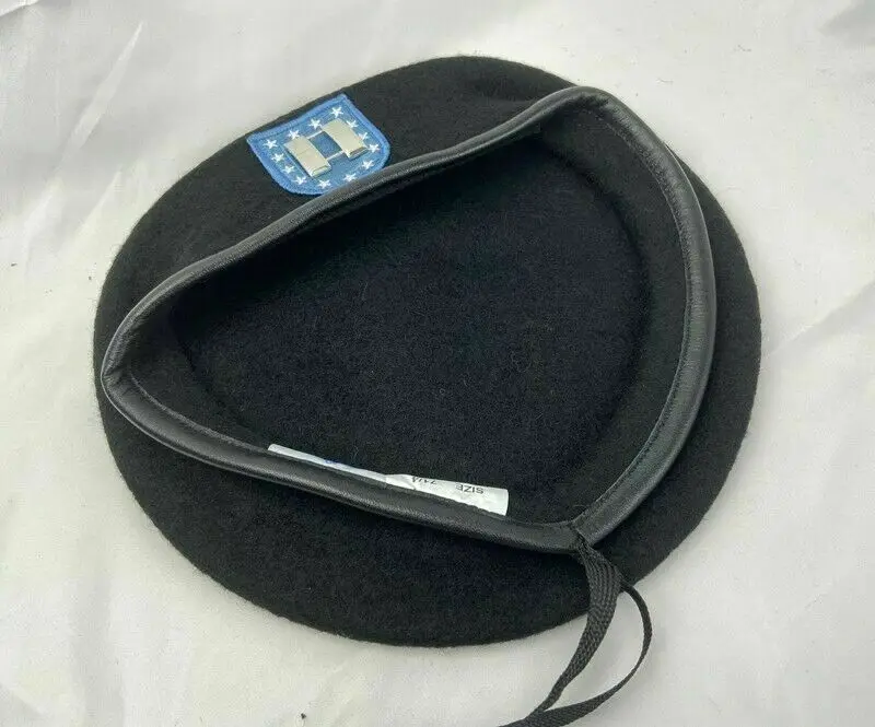 Tomwang201. Черный шерстяной берет армии США военный капитана|Кепки для туризма| |