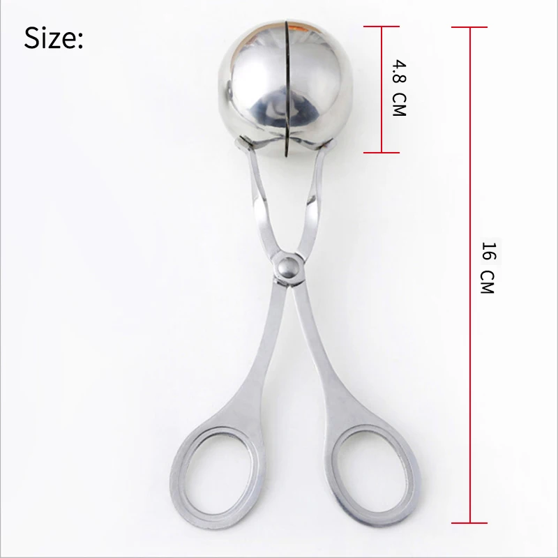 

Meat Balls Clip Meatball Croquette Mould Fish Rice Maker Stainless Steel Kitchen Accessories Gadget Non-stick Stuffed Convenient