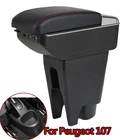 Подлокотник для Peugeot 107, двухслойный центральный подлокотник для хранения, подстаканник, пепельница, аксессуары