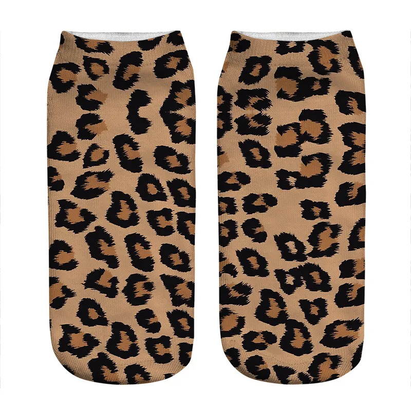 

Women's socks kawaii red Lips Leopard Background Printed Socks Woman harajuku Happy Funny Novelty cute girl gift Socks for women
