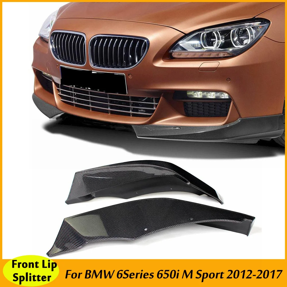 Углеродное волокно M6 передний бампер диффузор сплиттер для BMW F06 F12 F13 M Sport 640i 650i