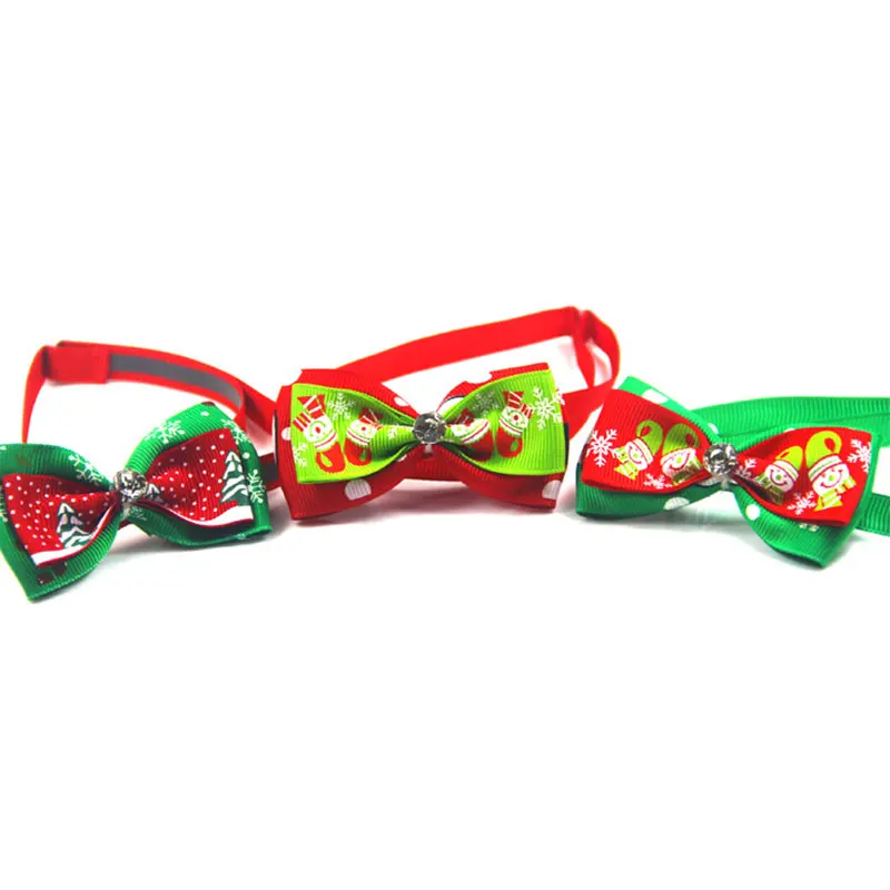 

1PC Adjustable Strap Pet Dog Cat Necklace For Christmas Party Cat Dogs Collar Bow Tie Accessories Puppy Bow Ties Pet Supplies