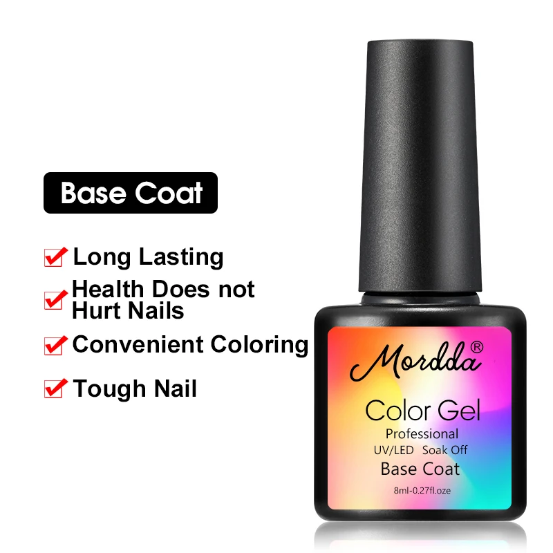 Base Coat ROHWXY 8 мл Блеск Гель-лак набор УФ Vernis полуперманентный праймер верхнее покрытие полигель лак для ногтей маникюр гель лак - Цвет: Base Coat