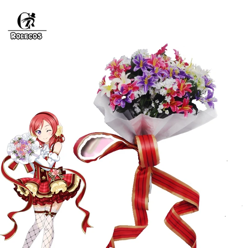Nishikino Maki ROLECOS Lovelive Flower Bouquet Cosplay Flowers Yazawa Nico Nozomi Tojo Eli Rin Cosplay love live Bouquet Sonoda Umi Kotori Maki - Цвет: Nishikino Maki