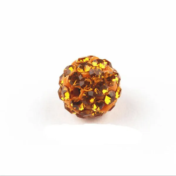 Gold 10 шт. Pave CZ Диско шар бусины для изготовления ювелирных изделий горный хрусталь кристалл разделитель бусины браслет аксессуары Кристалл Стразы Perlen - Цвет: Gold