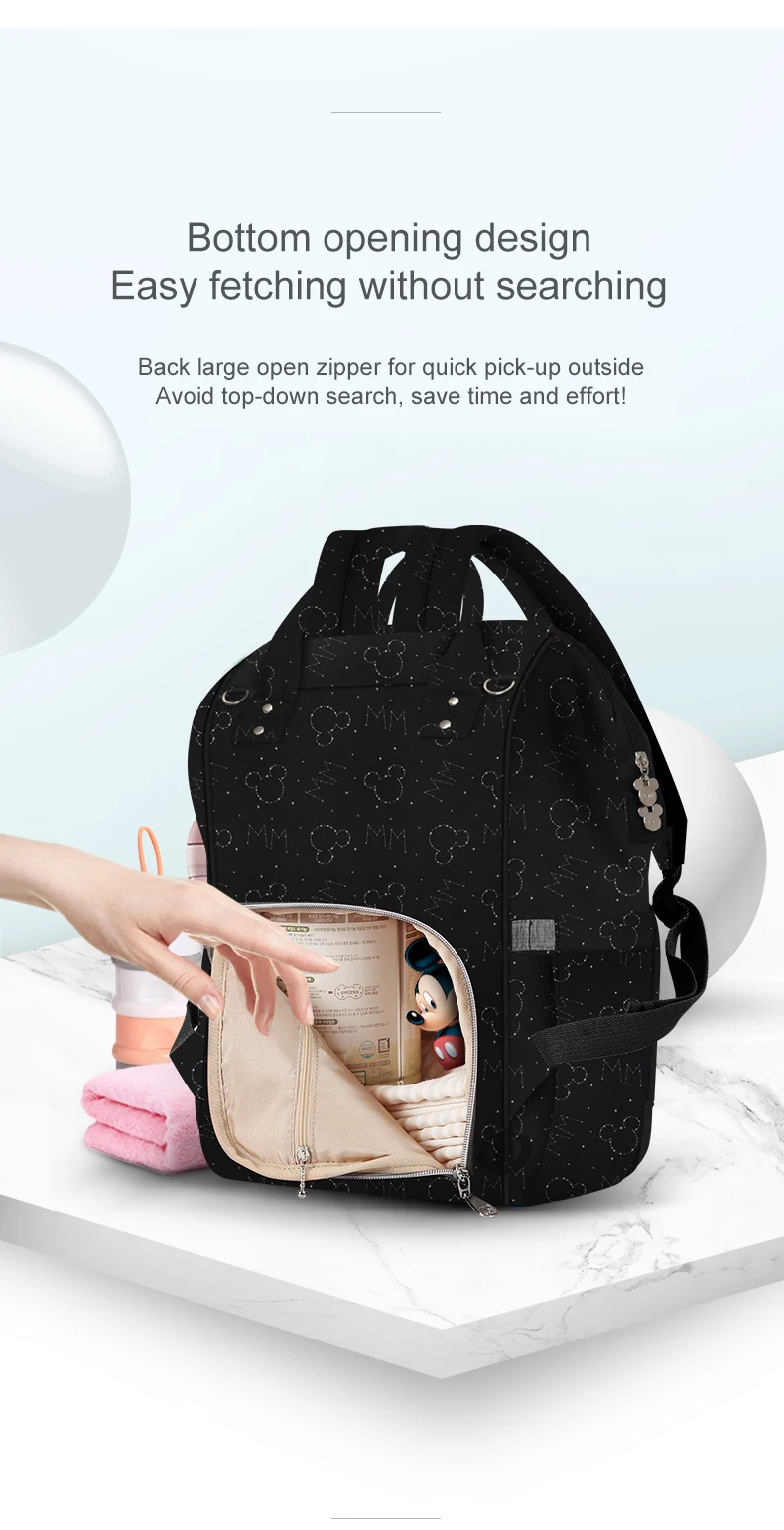 Дисней материал для путешествий Mochila Grande Capacidade de Saco de Fraldas mumi Saco Do Bebê Saco De Fraldas Carrinho para Cuidados Co