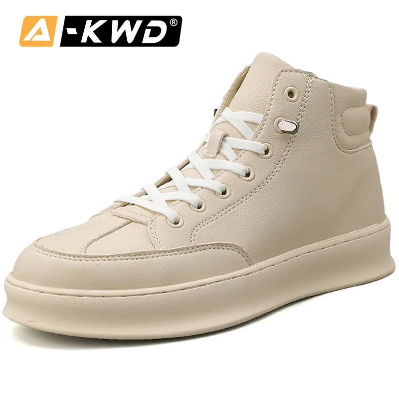 

Fashion Simple Men’s Shoes High Top Sneakers Man Chaussures Homme Shose Pu Leather Men Luxury Shoes Sneakers for Men Sneakers 44