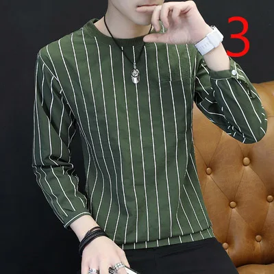 

Autumn long-sleeved t-shirt men's bottoming shirt 2019 new round neck top