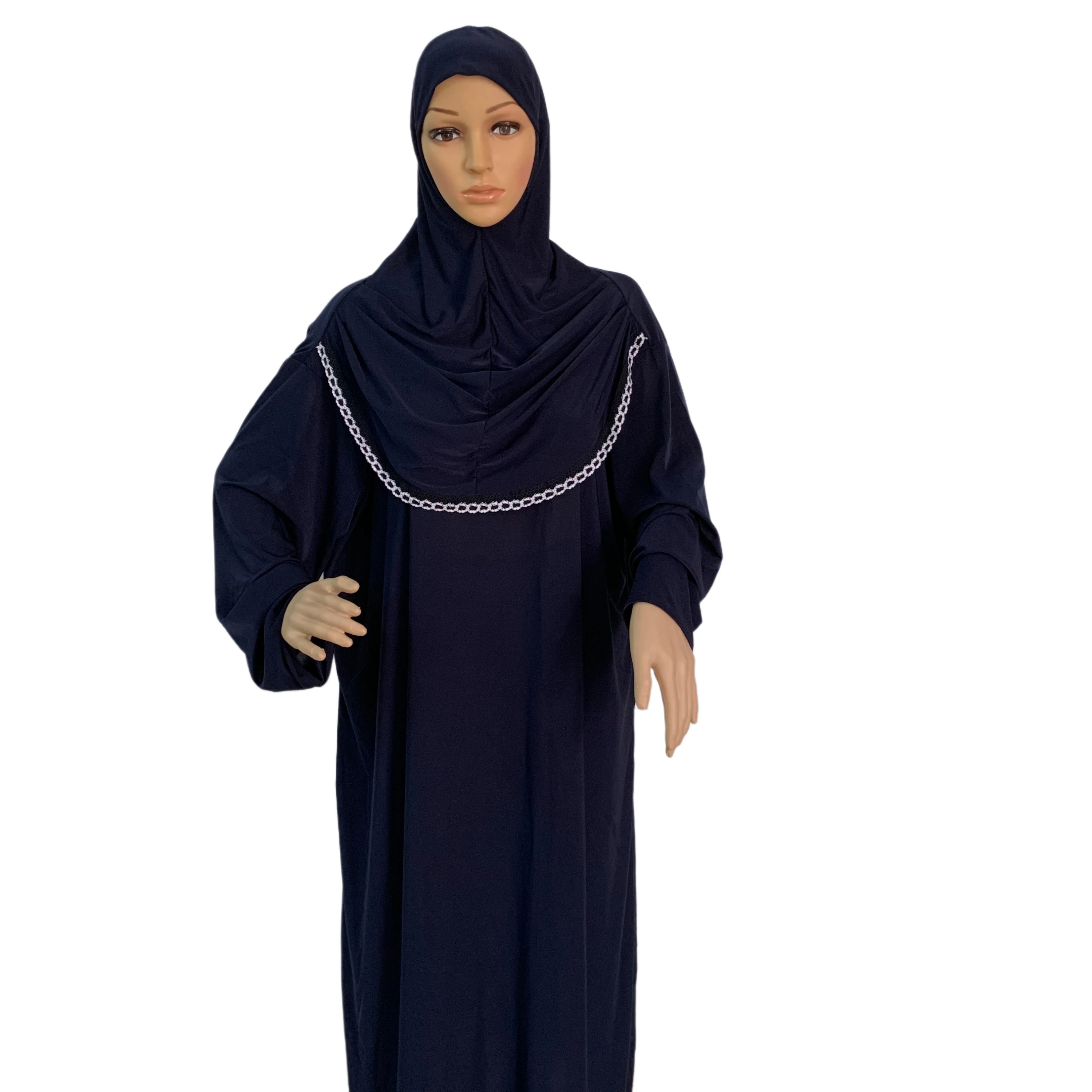 Мусульманское платье с прикрепленным хиджабом H118 pray abaya кафтан халат арабский