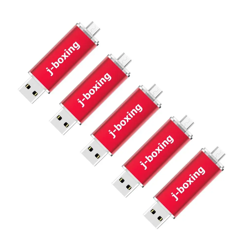 USB флеш накопитель J boxing 5 шт. OTG 8 ГБ 16 Micro два порта для ноутбука Samsung Huawei 32 64 128