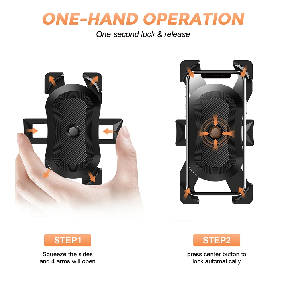 360 Degree Bike Phone Holder Motorcycle Bicycle Phone Holder Handlebar Stand Mount Bracket Mount Phone Holder For iPhone Samsung smartphone stand