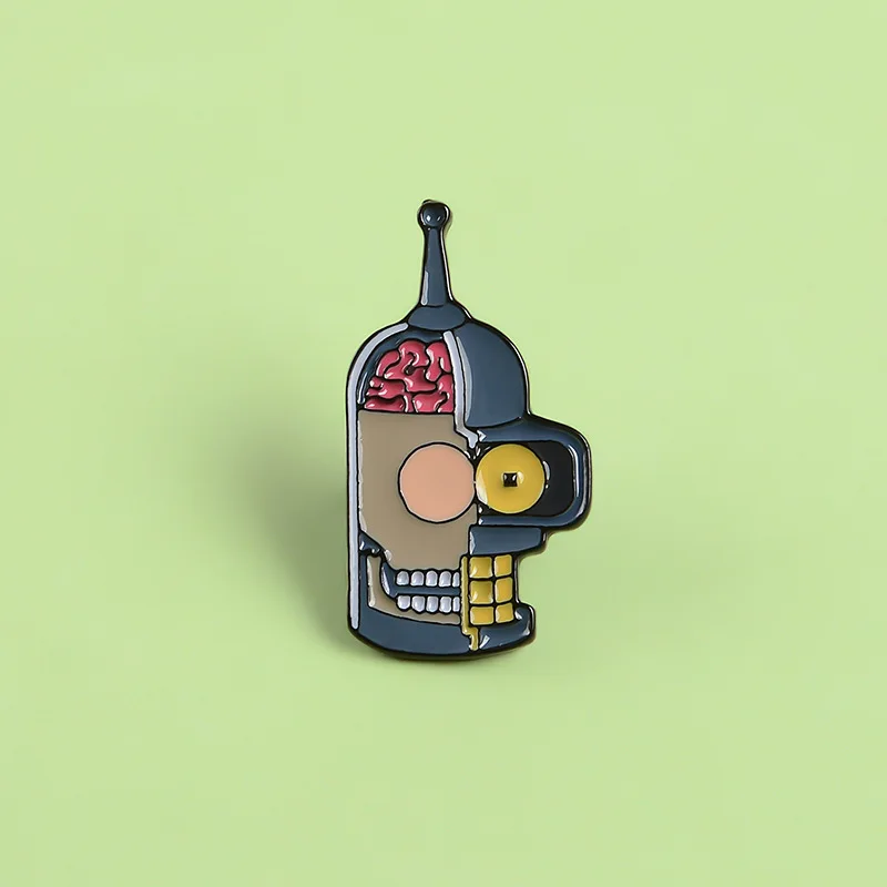 Креативная новая брошь персональный мультяшный робот Аватар мозг Забавный