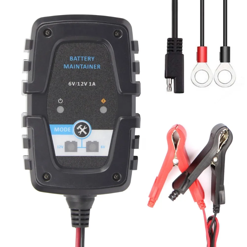 

6V 12V 1A Automatic Smart Battery Charger Maintainer For Car Motorcycle Scooter Battery Charger With SAE Quick Connector