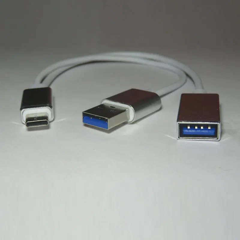 USB 3 1 Type C OTG кабель с внешней зарядкой дополнительным зарядным устройством etra для