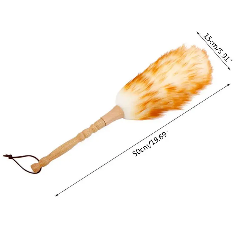 

Non Static Dust Brush Household Feather Wool Duster Removal Dusting Broom Clean