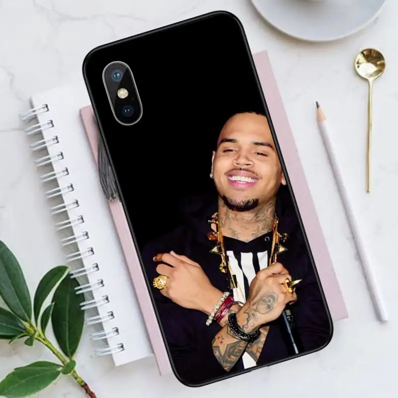 

Chris Brown Rap Hot singer Phone Case for iPhone 11 12 pro XS MAX 8 7 6 6S Plus X 5S SE 2020 XR Luxury brand shell funda coque