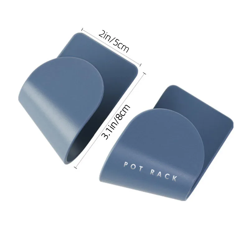 

2Pcs Pot Lid Holder Wall-Mounted Hanging Holder for Pan Wind Pot Cover Shelf Rack Kitchen Organizer Plastic Kitchen Storage Rack