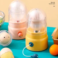 abs silicone egg scrambler puller hand powered washable mixer shaker whisk golden eggs maker kitchen stirring with pulling robe