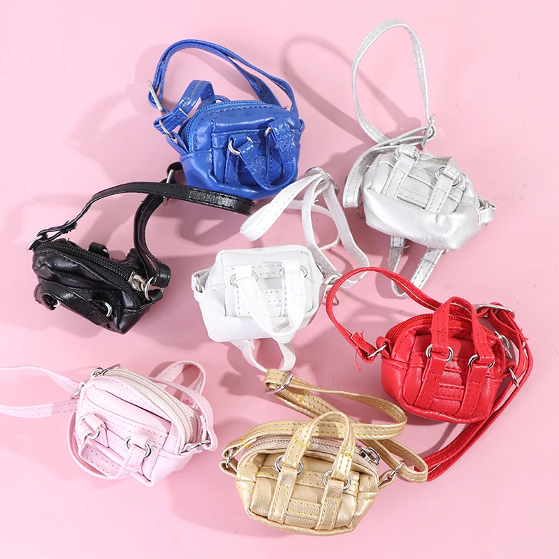 

1PC 1/6 Doll Accessories Doll Handbag Shoulder Bag Leather Bag for 1/6 Dollhouse