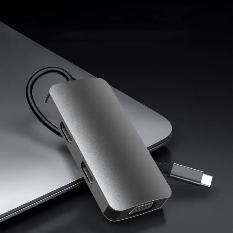 KuWFi 5 в 1 usb-хаб Type-C концентратор док к USB 3 0 HDMI VGA PD адаптер для MacBook Pro/ноутбука |