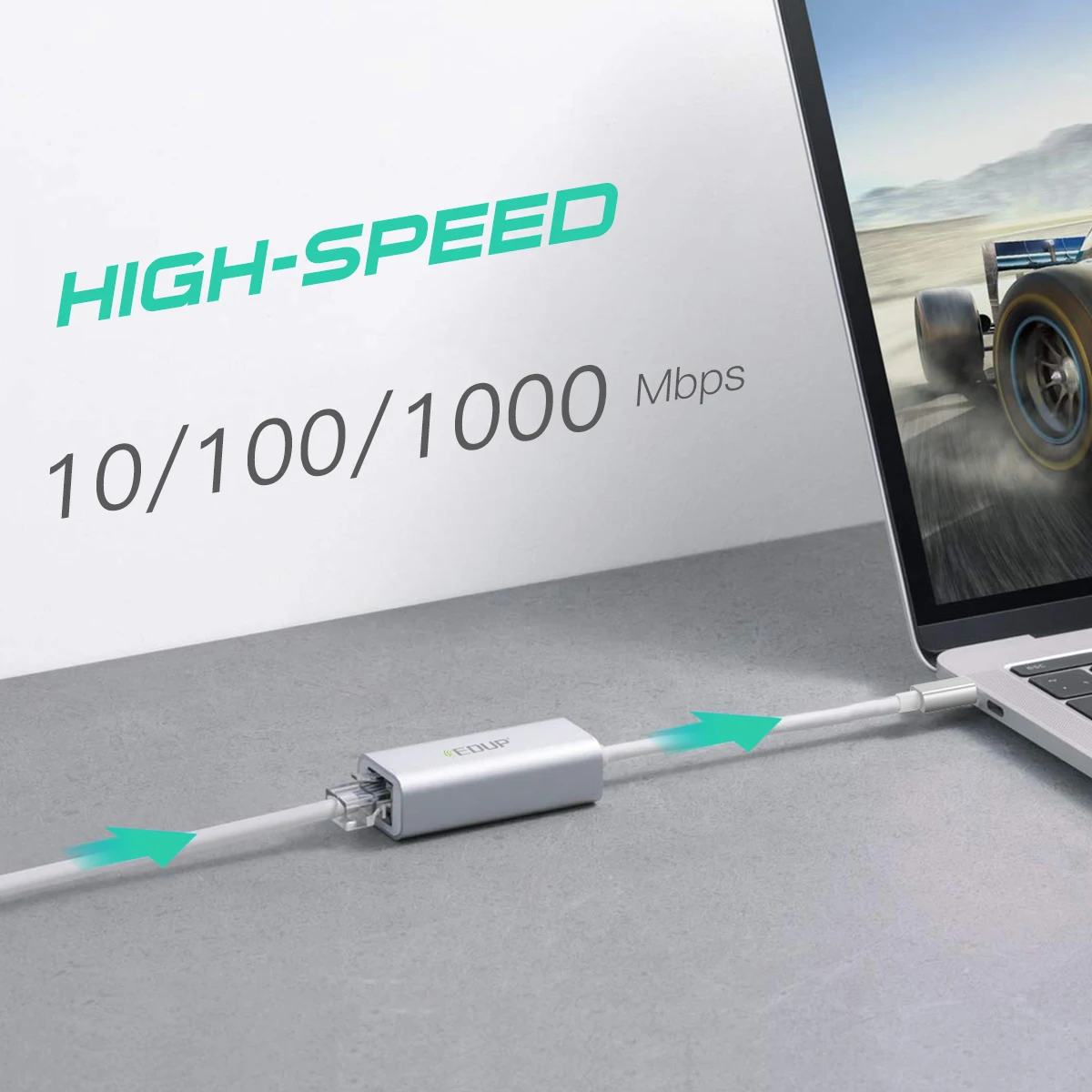 Тип USB C Rj45 Порты и разъёмы Gigabit Ethernet LAN Сетевой креплением для вспышки sрeedlite USBC