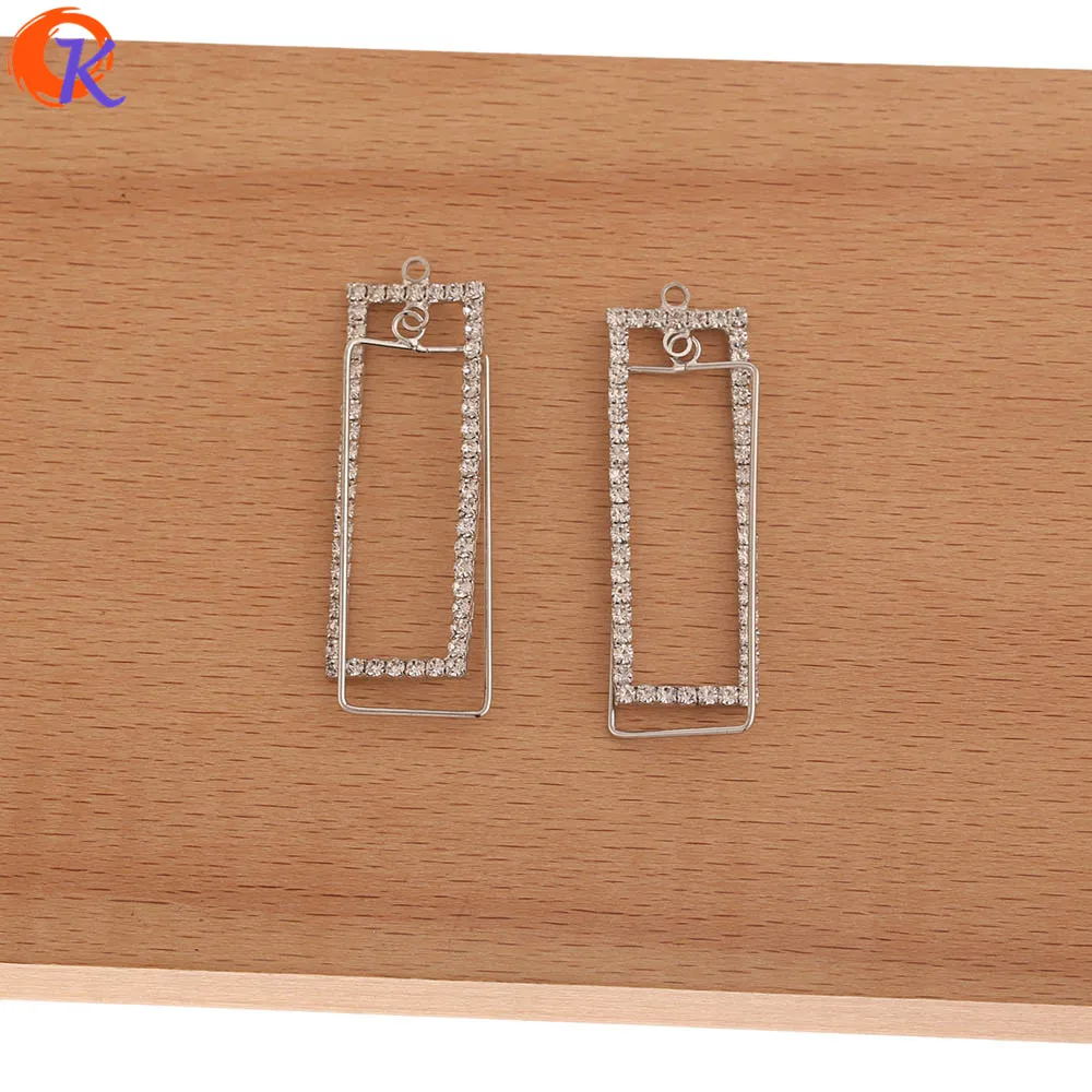 

Cordial Design 40Pcs 15*49MM Jewelry Accessories/Earrings Connectors/Rhinestone Claw Chain/Rectangle Shape/Hand Made/DIY Making